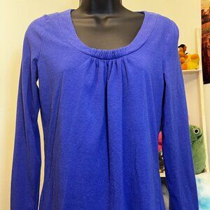 Liz Claiborne Royal Blue Long Sleeve Scoop Neck Top Size Small